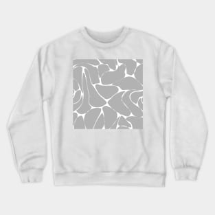 White Grey Abstract Art Crewneck Sweatshirt